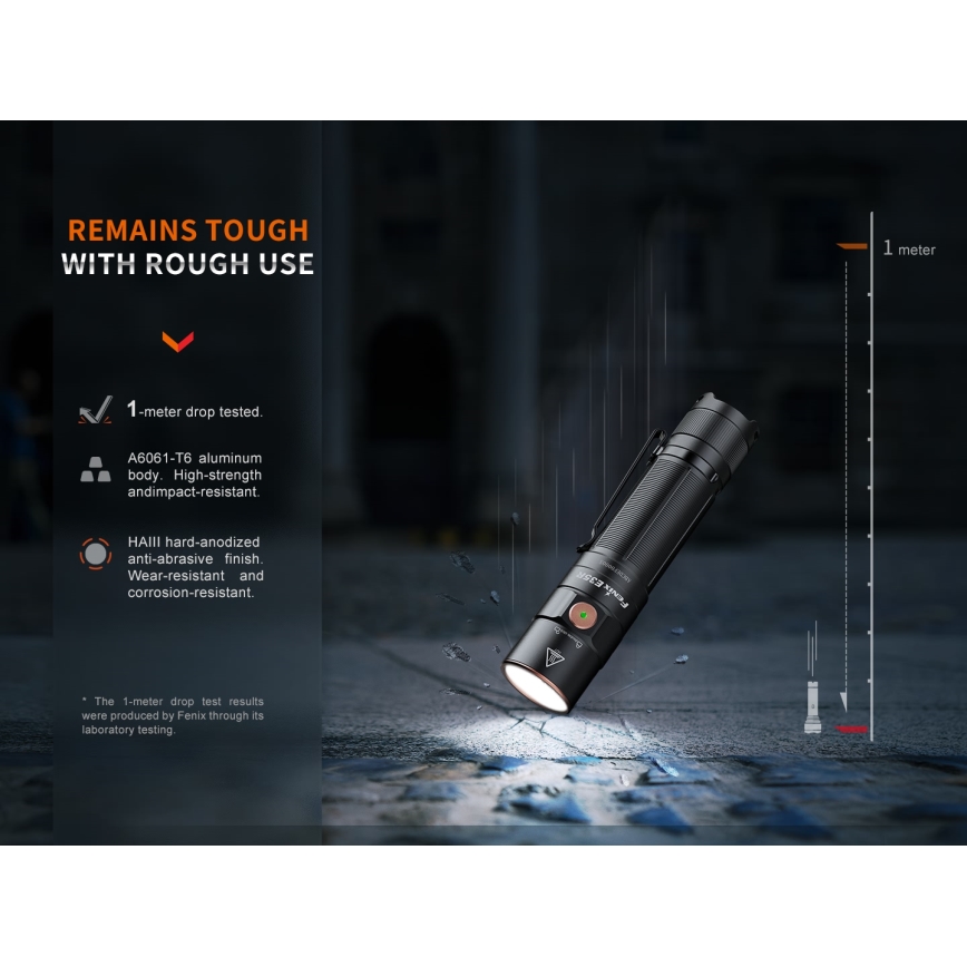 Fenix E35RSETAODS - Lampe torche rechargeable à intensité variable LED/USB IP68 3100 lm 69 h + diffuser 26,5mm