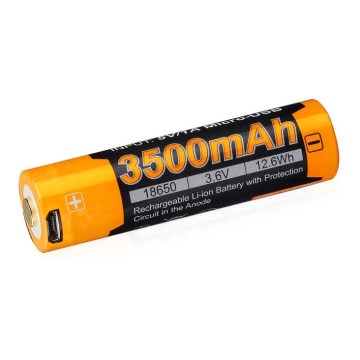 Fenix FE18650LI35USB - 1 pièce Batterie rechargeable USB/3,6 V 3500 mAh