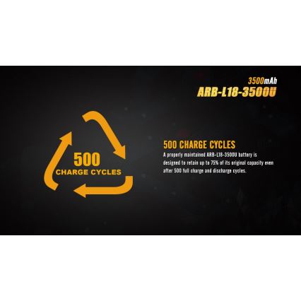 Fenix FE18650LI35USB - 1 pièce Batterie rechargeable USB/3,6 V 3500 mAh