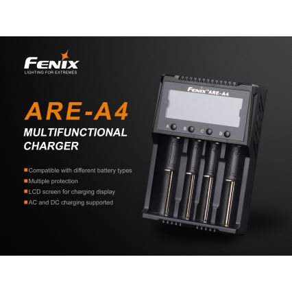 Fenix FENAREA4 - Chargeur de batterie 4xLi-ion/AAA/AA/C 5V