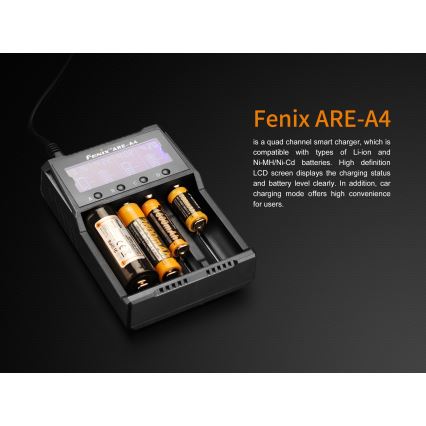 Fenix FENAREA4 - Chargeur de batterie 4xLi-ion/AAA/AA/C 5V