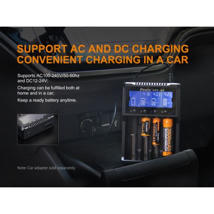 Fenix FENAREA4 - Chargeur de batterie 4xLi-ion/AAA/AA/C 5V