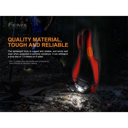 Fenix HL18RTRAIL - Lampe frontale LED rechargeable LED/3xAAA IP66 500 lm 300 hrs