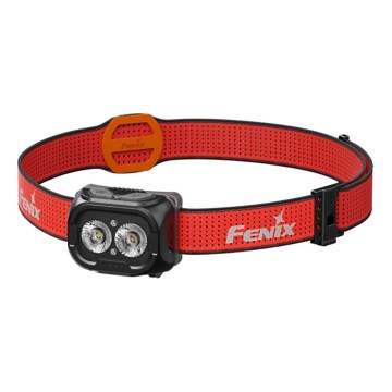 Fenix HL18RTV20BLC - Lampe frontale à intensité variable rechargeable LED/USB IP66 800 lm 160 h noir/orange