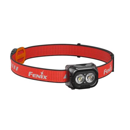 Fenix HL18RTV20BLC - Lampe frontale à intensité variable rechargeable LED/USB IP66 800 lm 160 h noir/orange