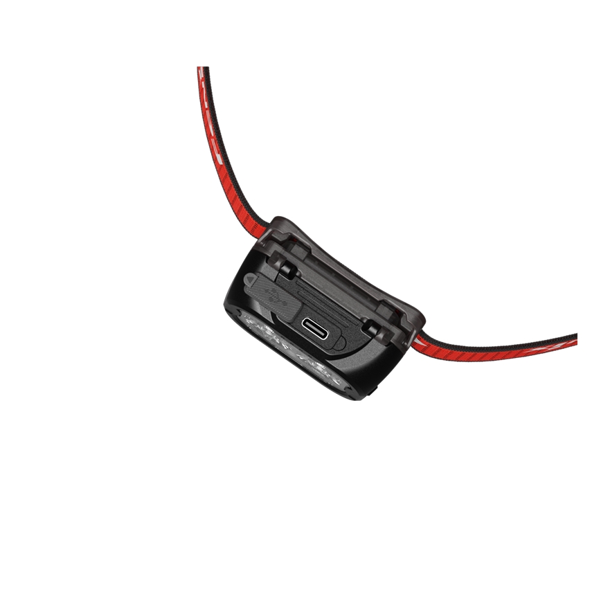 Fenix HL18RTV20BLC - Lampe frontale à intensité variable rechargeable LED/USB IP66 800 lm 160 h noir/orange