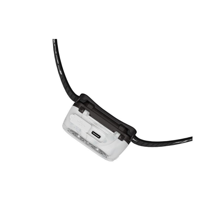 Fenix HL18RTV20WHT - Lampe frontale à intensité variable rechargeable LED/USB IP66 800 brillant 160 h blanc/noir