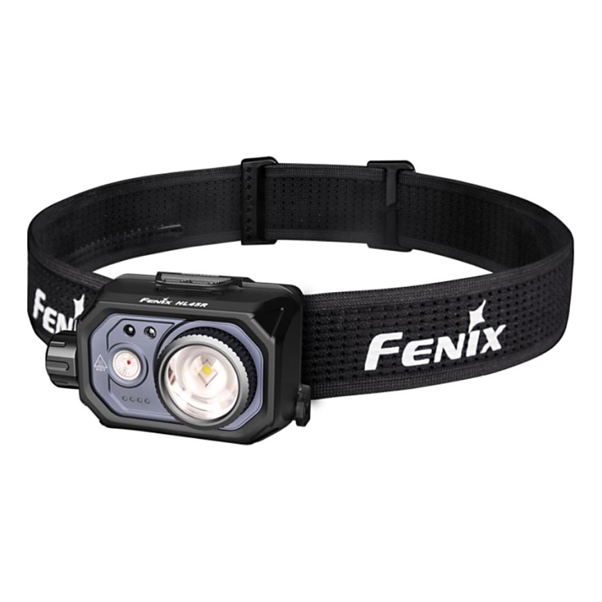 Fenix HL45R - Lampe frontale de focalisation à intensité variable rechargeable LED/USB IP66 1000 brillant 240 h noir