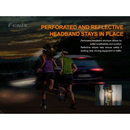 Fenix HM51RV20 - Lampe frontale rechargeable 3xLED/1xCR123A/USB IP68 700 brillant 120 h 700 m