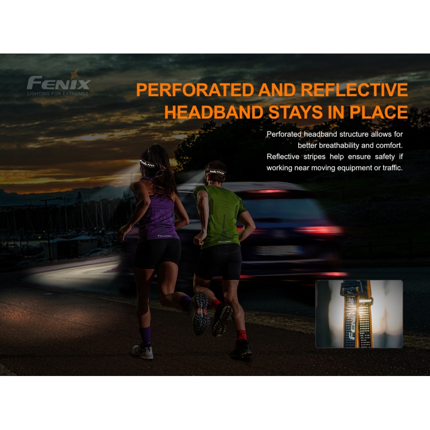 Fenix HM51RV20 - Lampe frontale rechargeable 3xLED/1xCR123A/USB IP68 700 brillant 120 h 700 m
