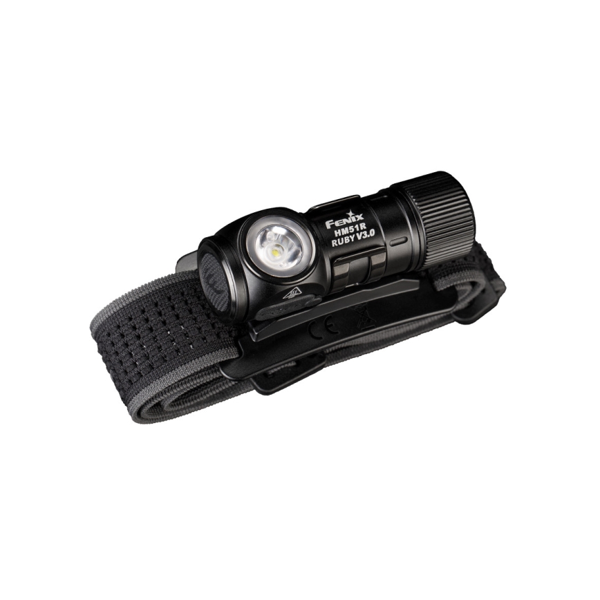 Fenix HM51RV3ABL - Lampe frontale LED rechargeable dimmable LED/USB/1xCR123A 950 mAh IP68 860 lm 125 h noire