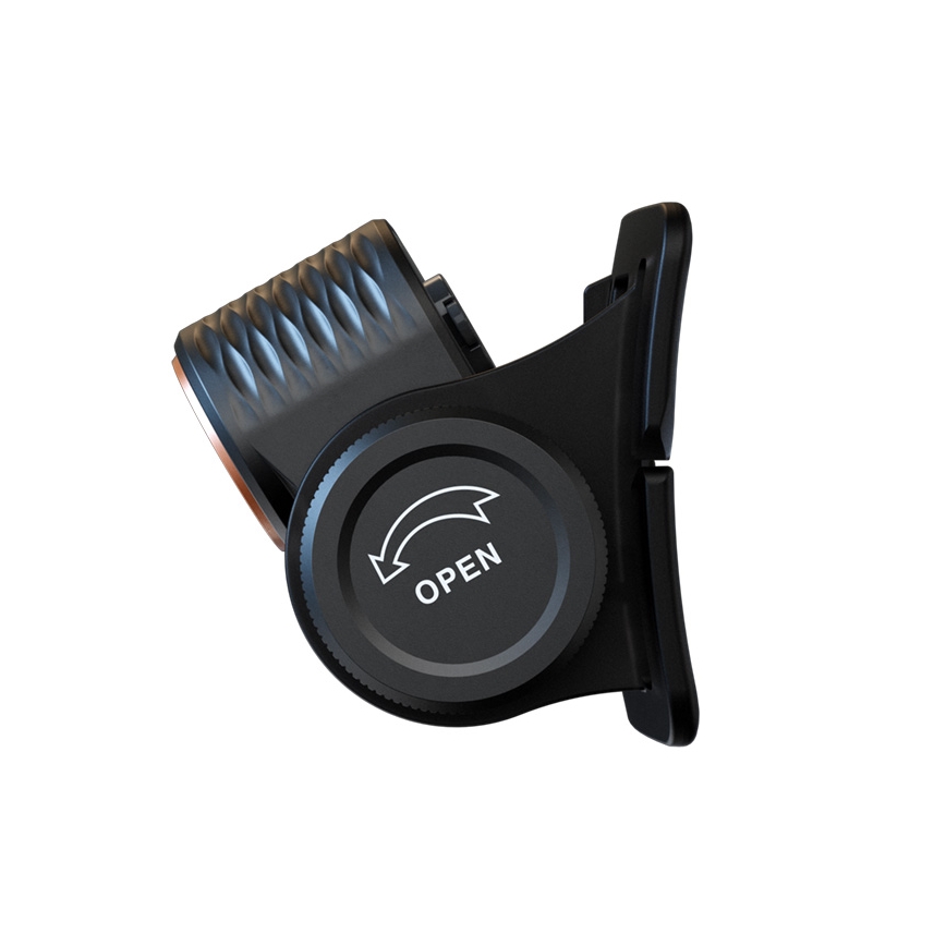 Fenix HM55RABL - Lampe frontale LED rechargeable à intensité réglable, LED/USB/1xCR123A, 1600 mAh, IP68, 1200 lm, 141,2 h, noire