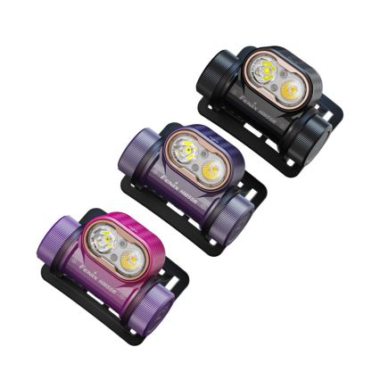 Fenix HM55RNBL - Lampe frontale LED rechargeable à intensité réglable LED/USB/1xCR123A 1600 mAh IP68 1200 lm 141,2 h violette