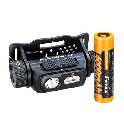 Fenix HM60RV20 - Lampe frontale LED rechargeable à intensité réglable LED/USB 4000 mAh IP68 1600 lm 292 h orange