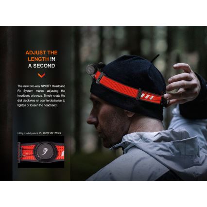 Fenix HM62TMGM - Lampe frontale à intensité variable rechargeable LED/USB IP68 1200 lm 280 h