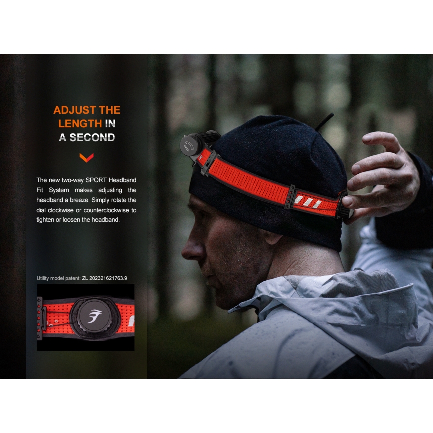 Fenix HM62TMGM - Lampe frontale à intensité variable rechargeable LED/USB IP68 1200 lm 280 h
