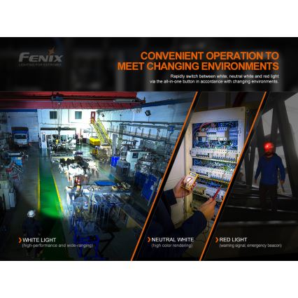 Fenix HM70R - Lampe frontale rechargeable 4xLED/1x21700 IP68 1600 brillant 800 h 5000 mAh