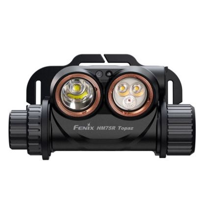 Fenix HM75RTOPAZ - Lampe frontale à intensité variable rechargeable LED/USB IP68 1600 lm 210 h