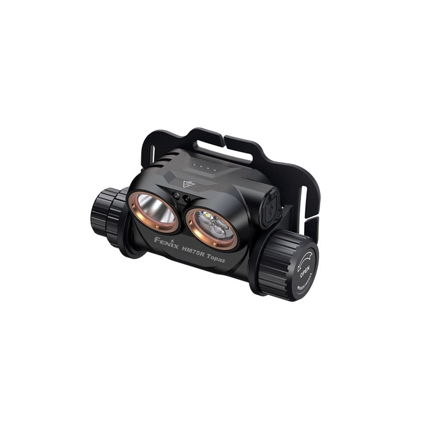 Fenix HM75RTOPAZ - Lampe frontale à intensité variable rechargeable LED/USB IP68 1600 lm 210 h