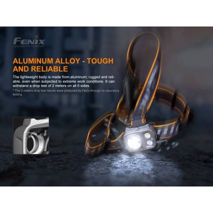 Fenix HP25RV20- Lampe frontale rechargeable à intensité variable 3xLED/1x21700 IP66 1600 lm 800 h