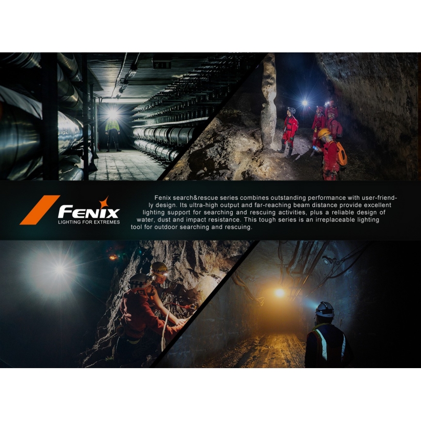 Fenix HP35R - lampe frontale LED rechargeable à intensité réglable LED/USB 5000 mAh IP66 4000 lm 500 h noire