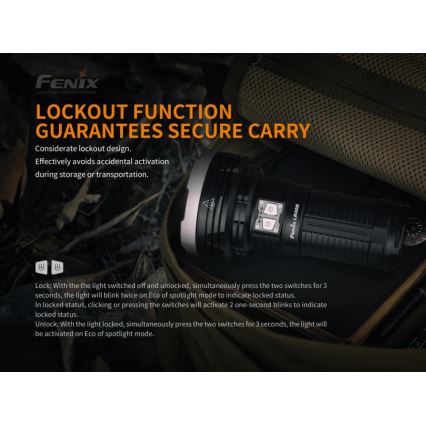 Fenix LR40R - Lampe torche rechargeable 19xLED/USB IP68 12000 lm 92 hrs