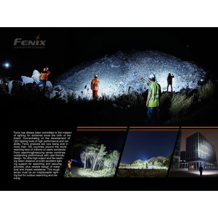 Fenix LR50R - Lampe torche rechargeable 4xLED/USB IP68 12000 lm 58 hrs