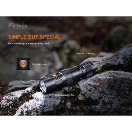Fenix PD25R - Lampe torche rechargeable LED/USB/1xCR123A IP68 800 lm 70 h 700 mAh