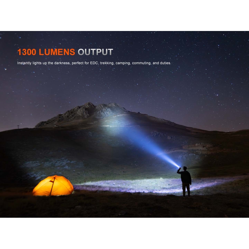 Fenix PD26RACE - LED lampe torche rechargeable dimmable LED/USB 1600 mAh IP68 1300 lm 556 h noire