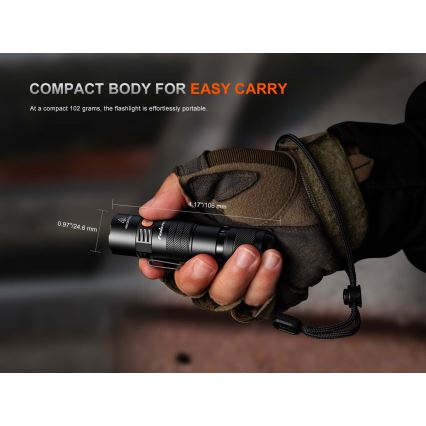 Fenix PD26RACE - LED lampe torche rechargeable dimmable LED/USB 1600 mAh IP68 1300 lm 556 h noire