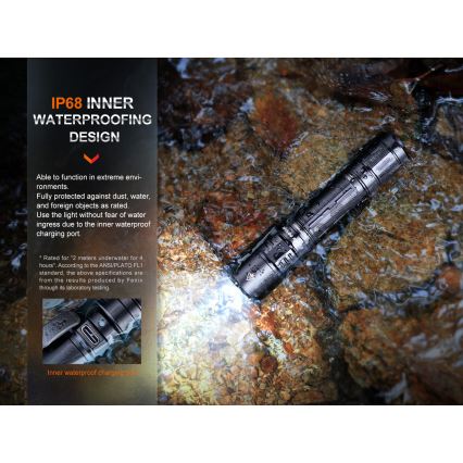 Fenix PD35R - Lampe torche rechargeable LED/USB/2xCR123A IP68 1700 lm 100 h 3400 mAh