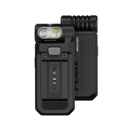 Fenix SW05RREDBLC - Lampe torche à intensité variable rechargeable LED/USB IPX6 150 lm 49 h 700 mAh noir