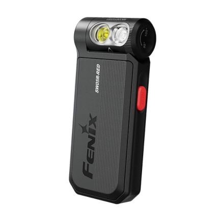 Fenix SW05RREDBLC - Lampe torche à intensité variable rechargeable LED/USB IPX6 150 lm 49 h 700 mAh noir