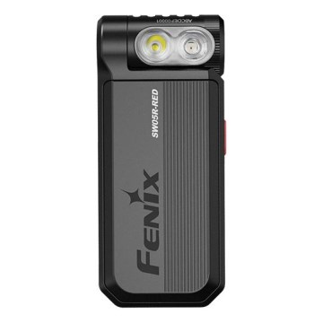 Fenix SW05RREDBLC - Lampe torche à intensité variable rechargeable LED/USB IPX6 150 lm 49 h noir