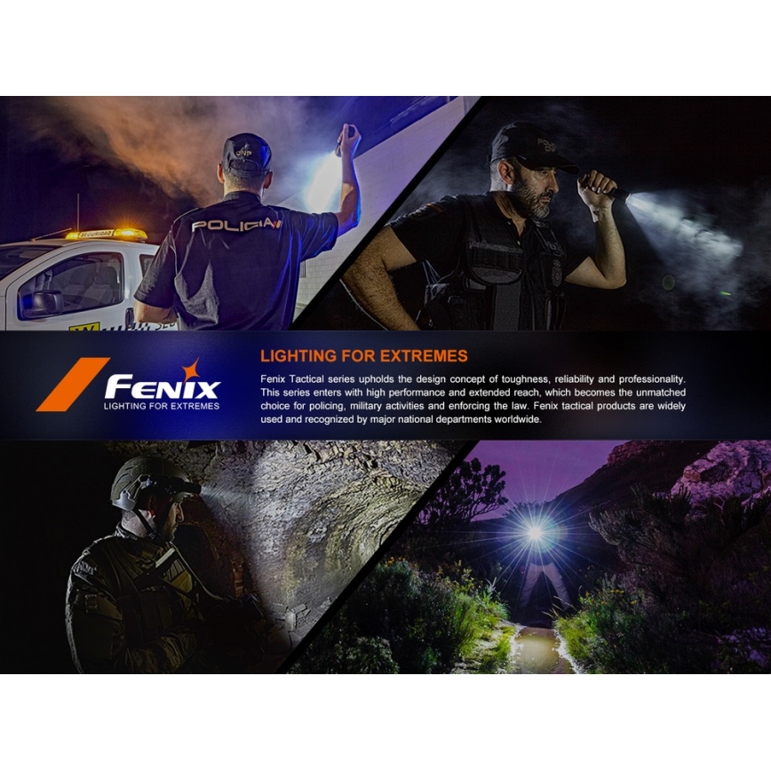 Fenix SW05RUVBLC - Lampe torche à intensité variable rechargeable LED/USB IPX6 150 lm 49 h 700 mAh noir