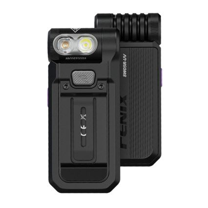 Fenix SW05RUVBLC - Lampe torche à intensité variable rechargeable LED/USB IPX6 150 lm 49 h 700 mAh noir
