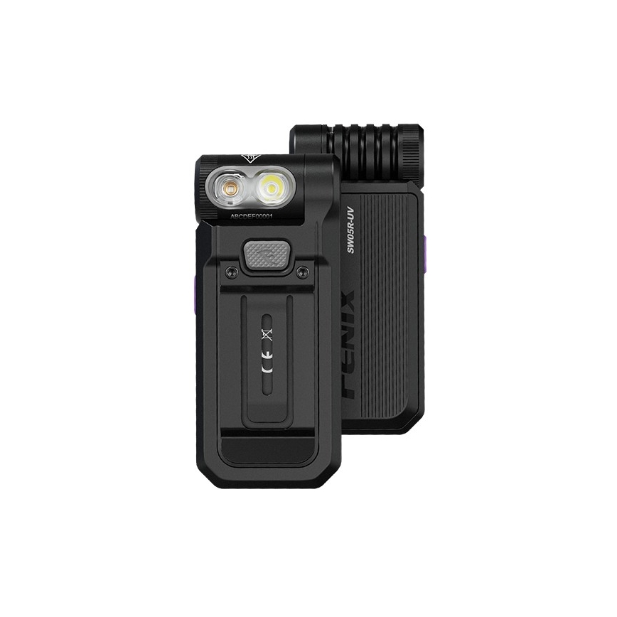 Fenix SW05RUVBLC - Lampe torche à intensité variable rechargeable LED/USB IPX6 150 lm 49 h 700 mAh noir