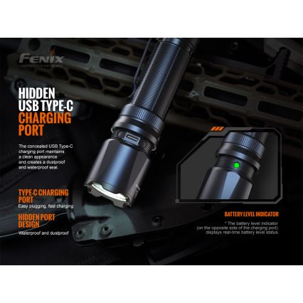 Fenix TK20RV20 - Lampe torche tactique rechargeable LED/USB IP68 3000 lm 48 hrs