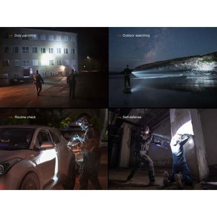 Fenix TK21RBLK - Lampe torche LED rechargeable à intensité réglable LED/USB 6000 mAh IP68 3600 lm 72,5 h noire