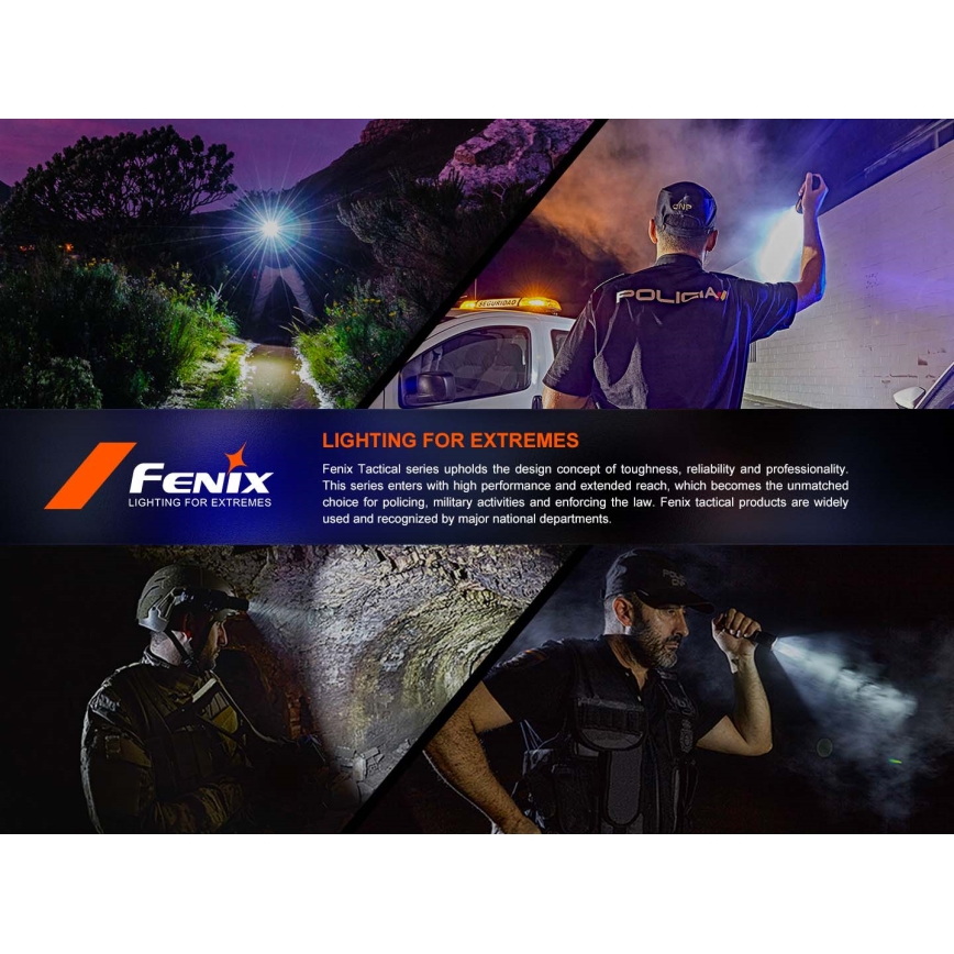 Fenix TK21RBLK - Lampe torche LED rechargeable à intensité réglable LED/USB 6000 mAh IP68 3600 lm 72,5 h noire