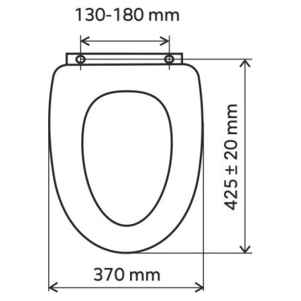 FERRO - Abattant WC en duroplast/blanc