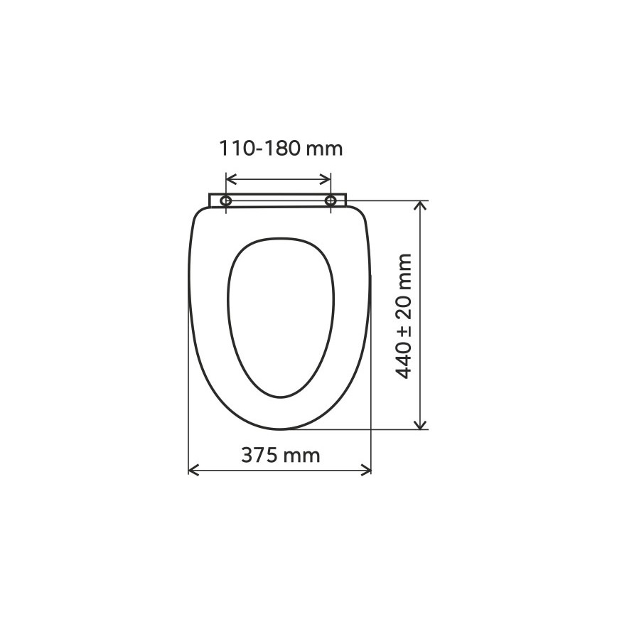FERRO - Abattant WC en MDF, décor bouleau