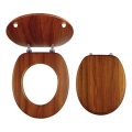 FERRO - Abattant WC en MDF, décor chêne