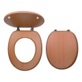 FERRO - Abattant WC en MDF, décor hêtre
