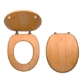 FERRO - Abattant WC en MDF, finition pin