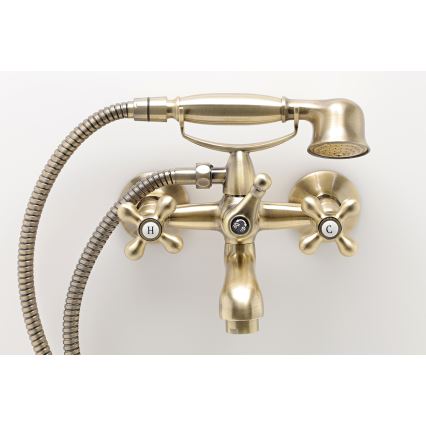 FERRO - Ensemble de baignoire ANTICA avec mitigeur, finition bronze