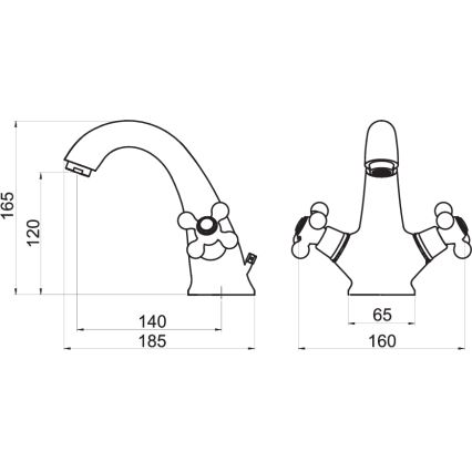 FERRO - Mitigeur de lavabo ANTICA bronze