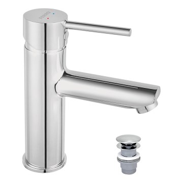 FERRO - Mitigeur pour lavabo + bonde FIESTA chrome brillant