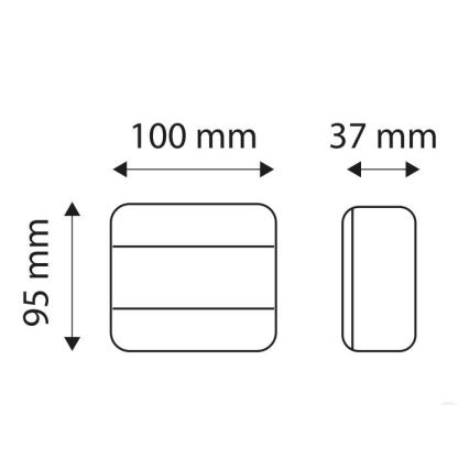 Feu arrière multifonction à LED MULTI LED/1,2W/12V IP65 rouge/orange