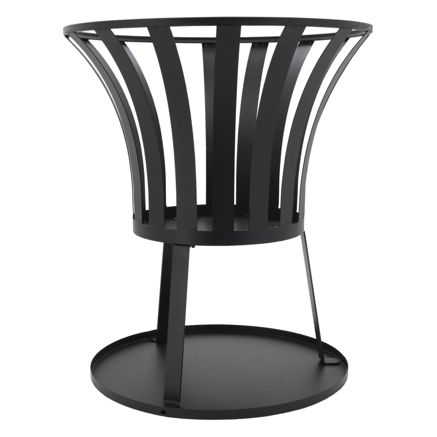 Feu de camp portable en bois avec grille noir